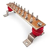 Wall Mounted Copper Ground Bar 16 Terminal