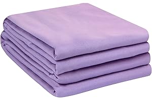 2-Pack Soft Microfiber Flat Sheet, Breathable, Wrinkle, Shrinkage and Fade, Stain Resistant and Hypoallergenic, Machine Washa