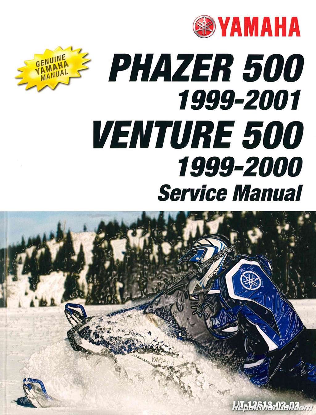 LIT-12618-02-03 1999-2001 Yamaha Snowmobile Service Manual PZ500 Phazer  VT500XL Venture 500 XL Paperback – 2004