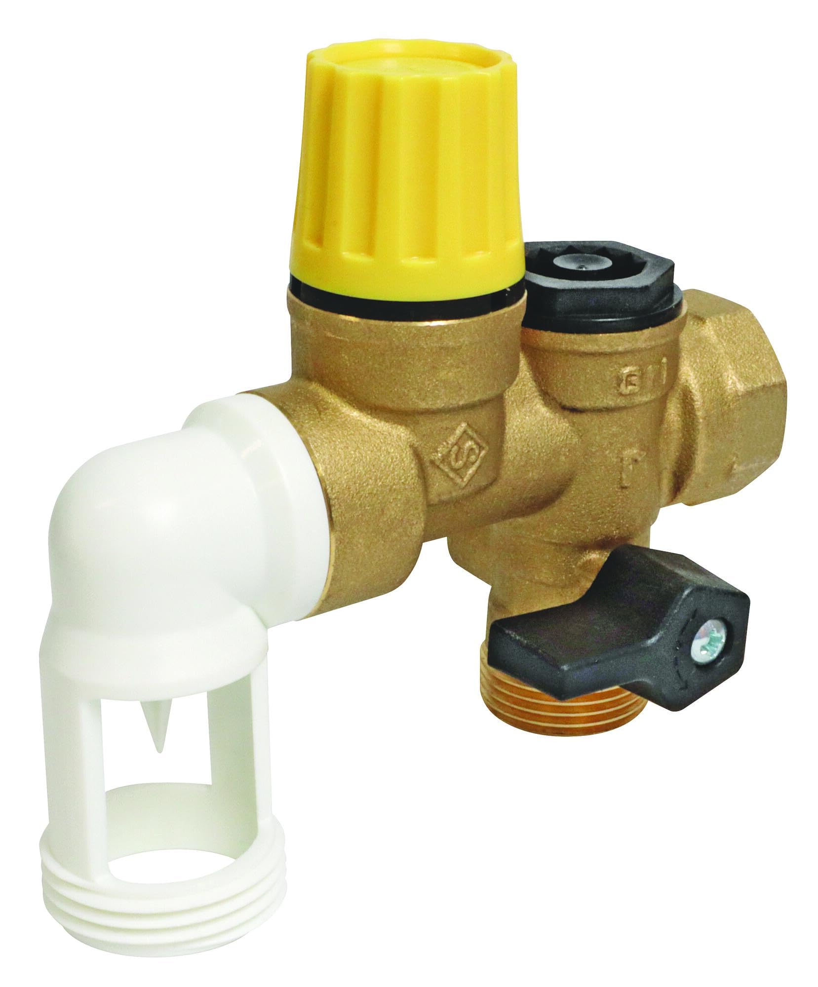 SOMATHERM FOR YOU C34601 NF 20/27 (3/4 Inch) Teflon Group for Limescale Angled Air Guard. It Prevents Overpressure Mandatory Safety Device for Water heaters Elbow TEF, Grey