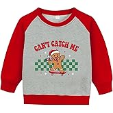 Sineeko Christmas Sweatshirt for Toddler Boys Girls Raglan Long Sleeve Cotton Sweater Ugly Xmas Funny Shirt 2-7 Years