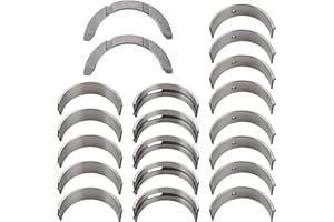 XQSMWF Rod Bearings and Main Bearings 11701-22024 1.8L L4 Compatible with Toyota Celica 2000-2005 Corolla 1998-2008 Fit for Pontiac Vibe 2003-2008 1ZZFE Replace 13041-22024 9145229426 BM15-576 BC1008