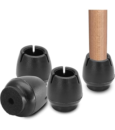 Semetall 12 Pack Silicone Chair Leg Caps - 0.59 Inch Diameter, Transparent Floor Protectors For Round Furniture Feet