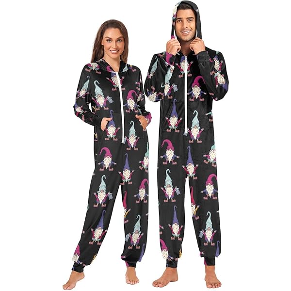 Couples Costumes BGXW Christmas Gnome Adult Onesie Pajamas For Men