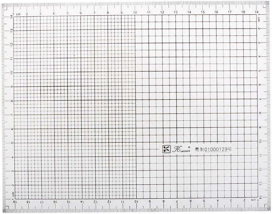 newhashiqi Grid Ruler, 7.9-inch Nine-square Grid Ruler Acrylic Map Grid Ruler Scale Hand-painted Chart Tool