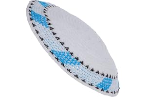 Artibetter Breathable Cotton Jewish Men’s Prayer Cap Lightweight Hand-Knitted Skull Cap for Formal Occasions