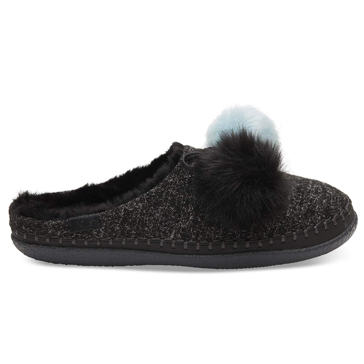 black and white sweater knit women's ivy slippers