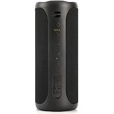 Wireless Waterproof Bluetooth Speaker - Portable Speaker Loud with Built-in Subwoofer and Tweeter, Extra Bass, Stereo Sound, IP67, Colorful Lights for Party, Outdoor, Camping - Black