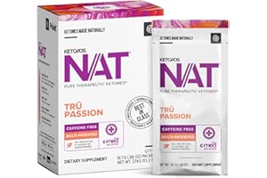 PRÜVIT Keto//OS NAT® Tru Passion Keto Supplements – Caffeine Free - Exogenous Ketones - BHB Salts Ketogenic Supplement for Workout Energy Boost for Men and Women (20 Count)