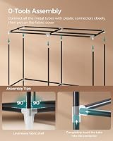 SONGMICS Fabric Wardrobe 45 x 127 x 176 cm with 2 Hanging Compartments view 5