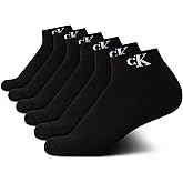 Calvin Klein Womens Quarter Socks - 6 Pack Athletic Performance Cushioned Ankle Socks for Women for Running and Workout
