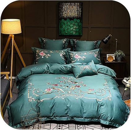 Beste Beddengoed Grijs Zilver Koningin King Size Oriental Beddengoed Set Katoen Borduurwerk Beddengoed Set Dekbedovertrek Dekbedovertrek Dekbedovertrek Dekbedovertrek Dekbedovertrek 2 King Size 7 Delig Amazon Nl