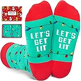 Zmart Christmas Socks for Kids - Snowman Gingerbread Lights Gifts, Xmas Stocking Stuffers