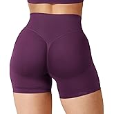 QOQ Women Workout Shorts 4.5" Scrunch Booty Gym Shorts Seamless Butt Lifting Impact Yoga Shorts