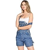 Lana Roux 90s Retro Revolt Utility Soft Denim Short Overalls