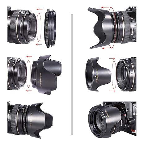 Neewer® 58 mm Variable flor tipo parasol para Canon Rebel (T5i T4i ...