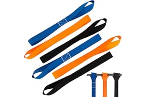 Soft Loop Tie Down Straps 6-Pack - Heavy Duty Tie Down Loops Soft Loop Straps for Securing Motorcycles,ATV,UTV,Dirt Bikes,Kay
