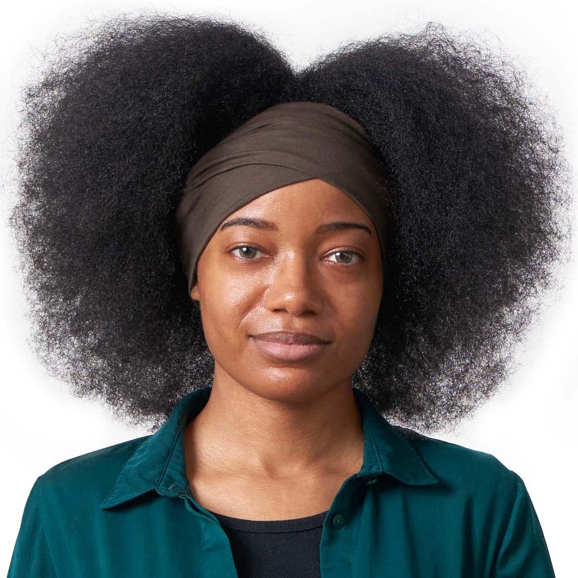 Wide Head Band for Women & Men - Jersey Hair Bands Hair Accessories Head Sport Sweatband Fashion Ladies Headbands Brown