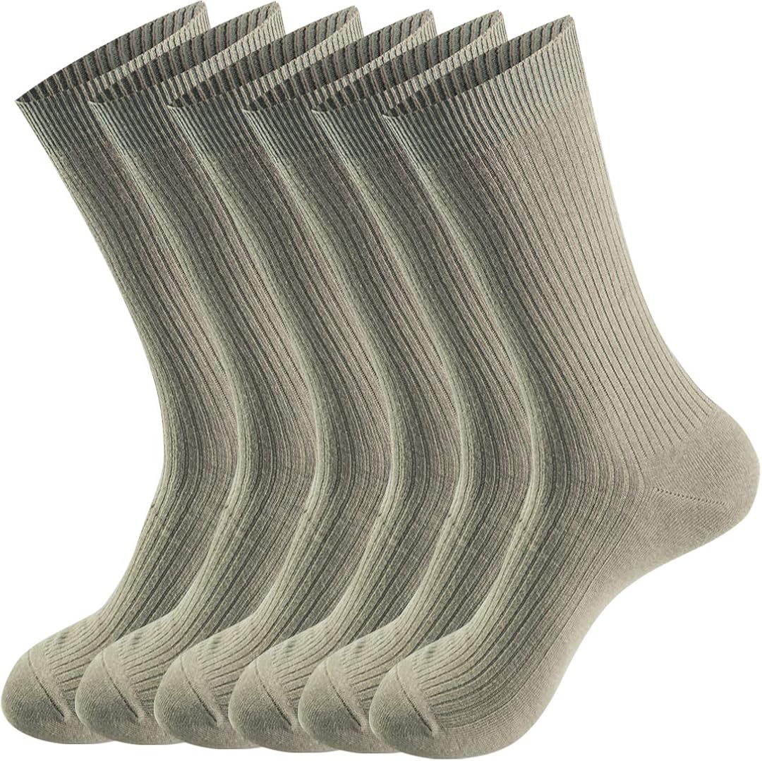 Comfy Quality Breathable 100 Cotton Socks for Men & Women 6 pack