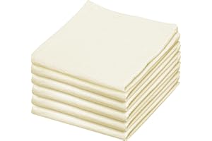 LITO LINEN AND TOWEL Flour Sack Kitchen Towels |Cotton Blank Towel | Tea Towel Crafting Embroidery for Easter|Flat Thick Absorbent Quick Dry | Baking Bread Proofing Linen Cover, Washable Set of 6, 18 x 28 Inch,Natural