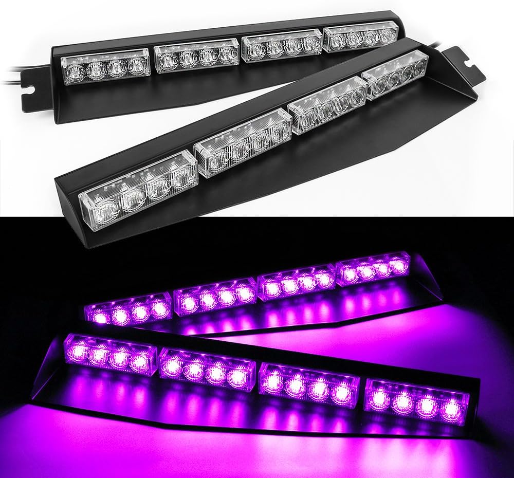 32W LED Lightbar Visor Light Windshield Emergency Strobe