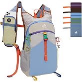 UtiaMiaoGonGo Small Hiking Backpack Travel Daypack 15L Colorful Lightweight Packable Foldable Casual Backpack for Women Men