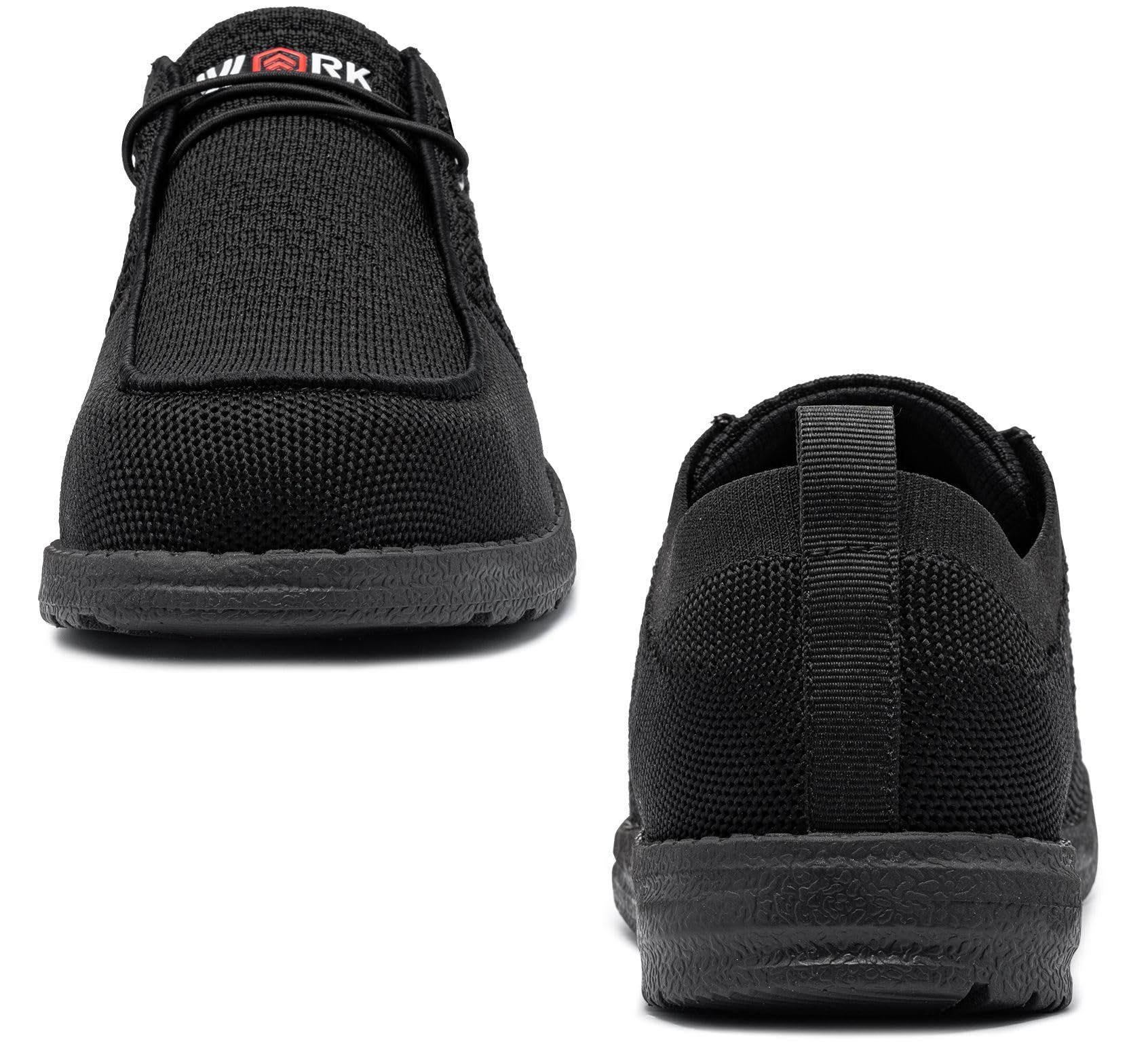 LARNMERN Steel Toe Loafers Women Lightweight Comfortable Slip On Walking Casual Flats Sneakers Work Safety Shoes