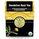 Organic Dandelion Root Tea – 18 Bleach-Free Tea Bags – Caffeine-Free Tea with a Rich, Earthy Taste, Natural Source of Vitamins, Minerals, and Antioxidants, Kosher, GMO-Free