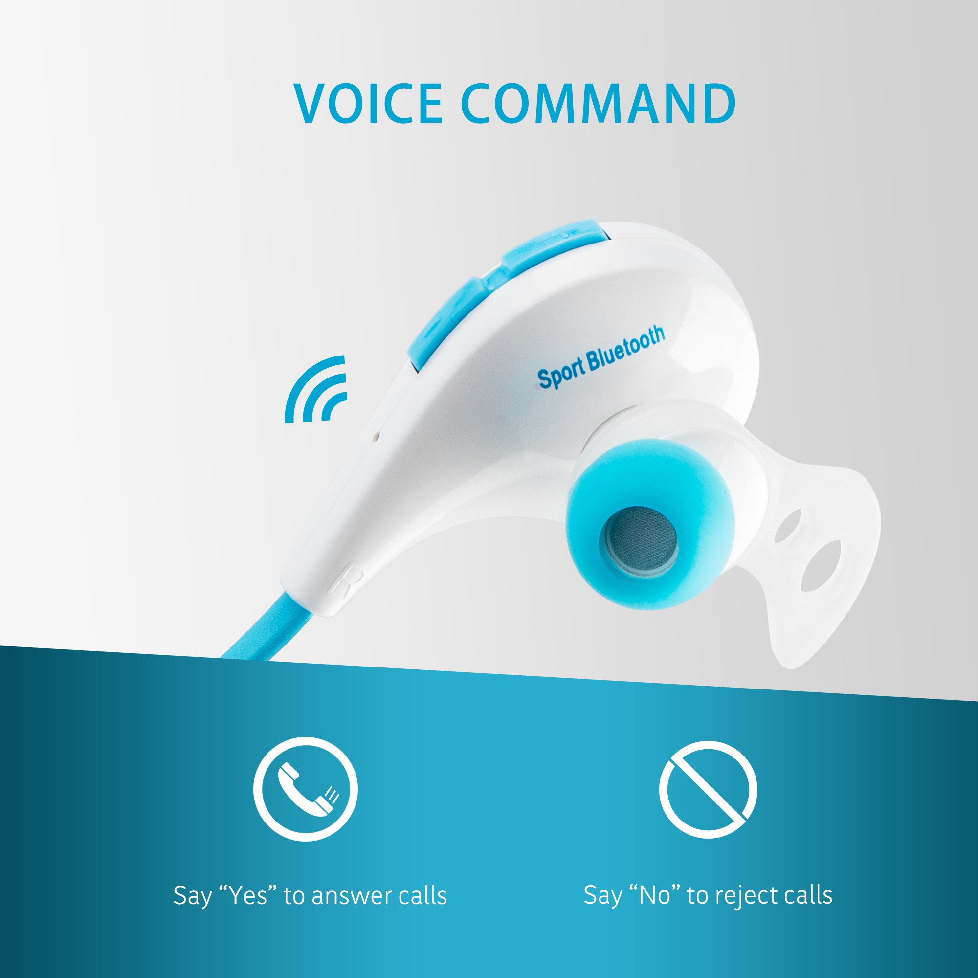 Fantime Bluetooth Headphones Wireless Bluetooth Headsets Sports In-ear Earphones Sweat-proof Wireless Stereo Headphones for Smartphones(Black Green)