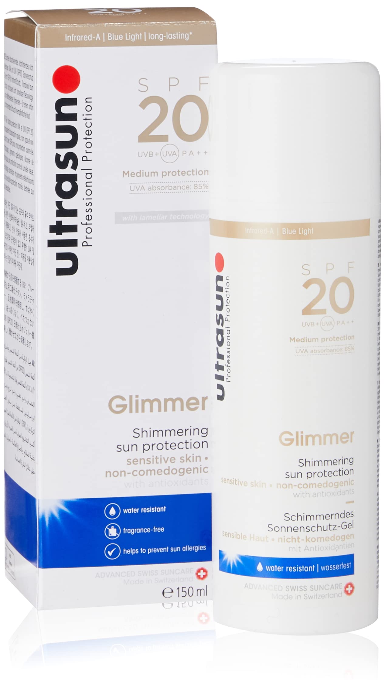 Ultrasun Glimmer SPF20 150ml