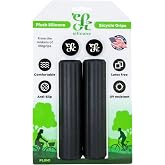 ESI Grips Thick Silicone Mountain and E-Bike Grips - Plush | ESI Plush Silicone Bike Handlebar Grips - Shock-Absorbing, 130mm, Black