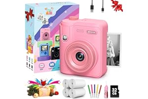 GOFUNLY Kids Camera Gifts for Girls Boys - Christmas Birthday Xmas Gift for Girl Boy Age 3 4 5 6 7 8 9 10 11 12 Year Old - Instant Print Digital Toys Ages 3-5 6-8 8-12 Years Olds - Toddler Learning Kid Toy