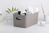 TATAY 5 L Plastic Storage Basket Taupe with Integrated Handles 18.1x27.2x13 cm view 5