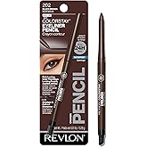 Revlon ColorStay Pencil Waterproof Eyeliner, 202 Black Brown, 0.01 oz | Waterproof pencil eyeliner with built-in sharpener. Smudge-proof, long-lasting, intense matte color.