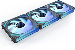 AsiaHorse COSMIQ 120mm PC Case Fan, Modular Splicing-Infinity Mirror FDB Forward Blade Fan with 5V 3-PIN Connector and Small 