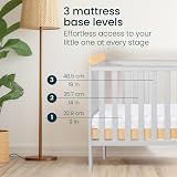 Tutti Bambini Rio 2-in-1 Baby Cot Bed with Cot Top Changer Oak & Dove Grey view 3