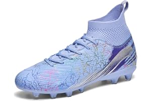 DHOVOR Womens Soccer Cleats Youth Lightweight Football Cleats Athletics Football Trainers Outdoor Soccer Shoes