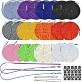 24Pack Replacement Drawstrings Universal Drawstrings with 4pcs Drawstring Threaders 10pcs Cord Locks for Pants Sweatpants Hoodies Scrubs Jackets Shorts 51" Long 12 Colors