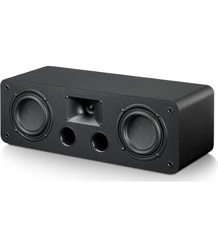 Haut-parleur Central Acoustic Audio PSC-43 - 150W, 2 Voies, Finition Frêne Noir - Pour Home Cinéma Et Musique
