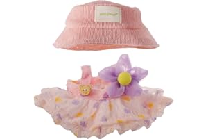 GRILLGAUGE Clothes for 17cm Doll, Skirt Set for Doll, 2 Piece Set Hat Skirt Outfit Premium Fashion Cute Dress for Dolls Accessories (NO Doll) (Pink)