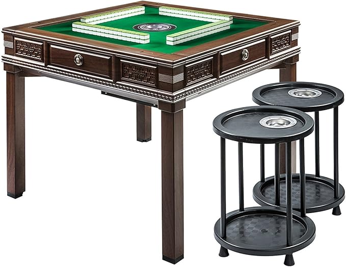Amazon.co.jp： 【雀荘牌28mm】全自動麻雀卓高級木目FRXW2 ダイニングテーブル サイドテーブル付 おもちゃ