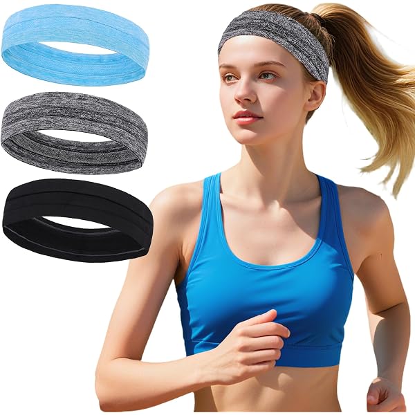Diademas Antideslizantes For Mujer, 7 Bandas Deportivas De