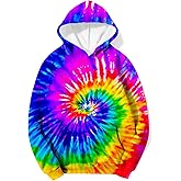 Harycnct Little Kids Tie Dye Hoodie Size 4-10 Sweatshirt for Boys Girls Hooded Kangaroo Pocket Pullover Hoodies