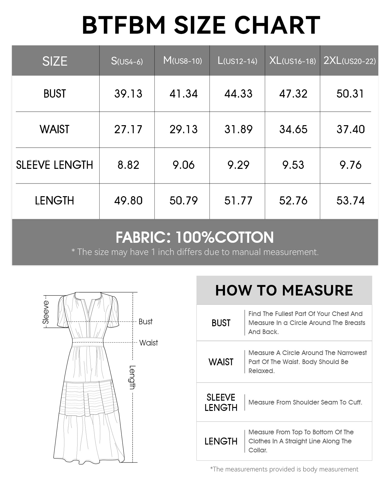 BTFBM Womens Summer 2025 Casual Midi Maxi Dresses Lightweight Short Sleeve V Neck Elastic Waist Boho Beach Dress Pockets(Black, Medium) - Image 6