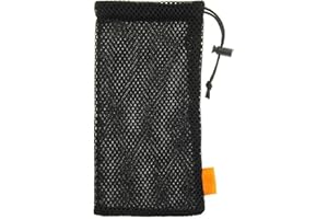Xiaokeis Nylon Mesh Drawstring Pouch Bag for Mobile Phone and Electronic Gadgets, Storage Bag, Drawstring Carrying Case Cover Holder Protective Nylon Phone Pouch(Black,SIZE:5.5 Inch)
