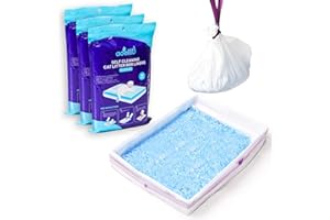 AOELLIT 36 Count Litter Box Liners, Waste Bags Compatible with Pet-safe ScoopFree Self-Cleaning Litter Box Tray, Drawstring Litter Bags for Reusable Tray, Pre-Separated (38" L x 14.5" W x 7.8" H)