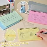 VAKKI Flash Cards 200 Pcs A6 Revision Cards 4 Pack Coil Lined 4 Colours view 3