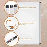 VIZ-PRO Dry Wipe Whiteboard 90 x 60 cm with Aluminium Frame and Pen Tray view 4