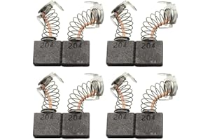 BUILDALOT Carbon Brushes for Makita GA7021 Powertools - With Automatic Stop, Spring, Cable and Connector - Replaces 191953-5, 191957-7, CB-203 & CB-204