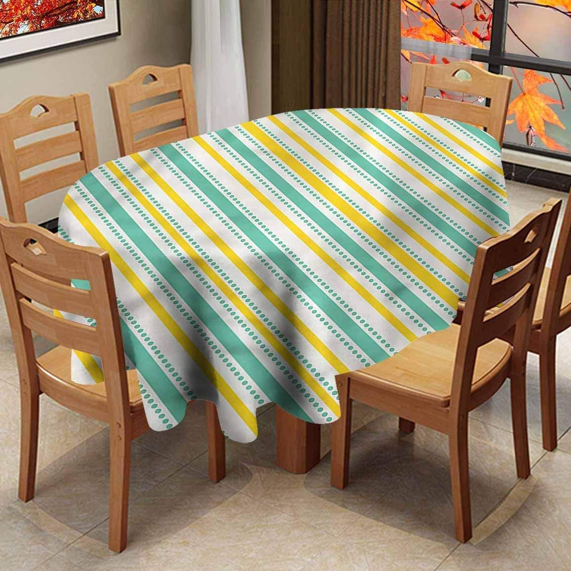 Oval Table Cover Geometric SpillProof Table Summer Stripes Dots for